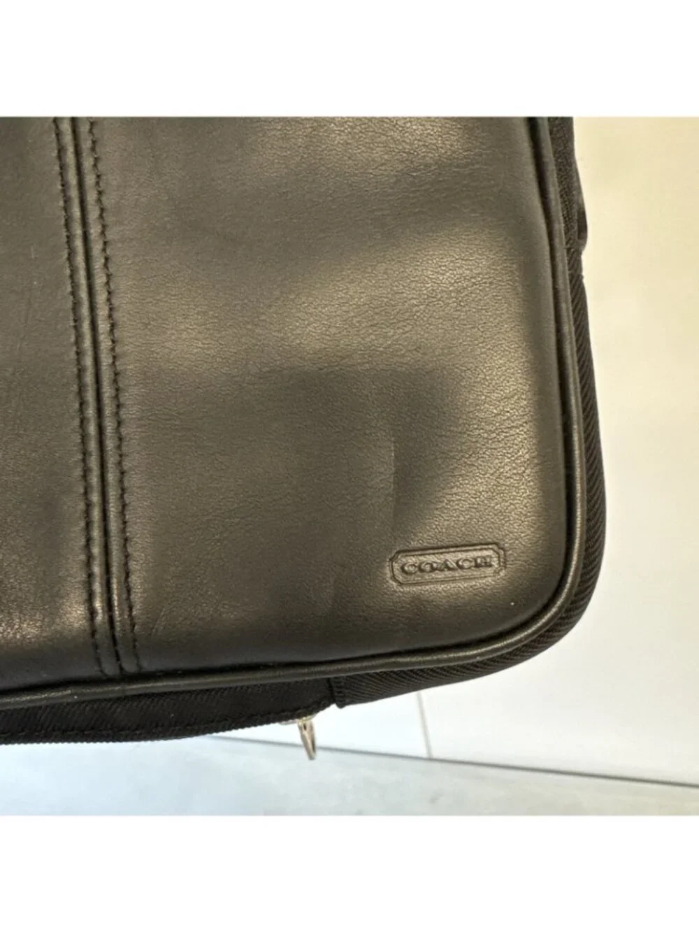 Vintage Coach Camera Black Leather‎ Shoulder Crossbody Bag